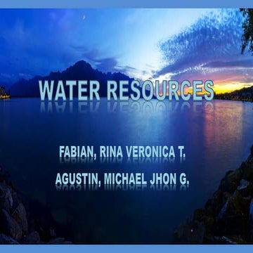 grade 11 chapter 4 module Earth Science: Water Resources