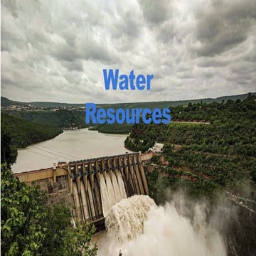 ppt on water resources for class x, geography