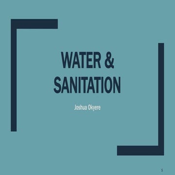 Water & sanitation