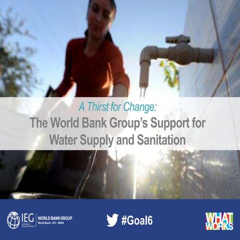 A Thirst for Change: The World Bank Group’s Support for Water Supply and Sani...