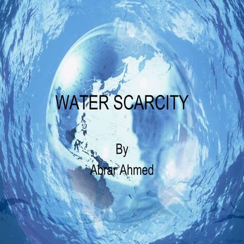 Water scarcity