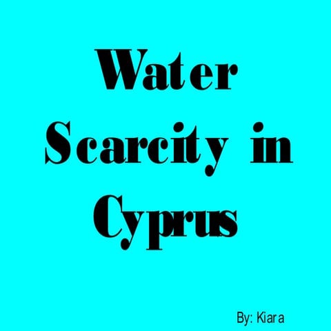 Water scarcity in cyprus2