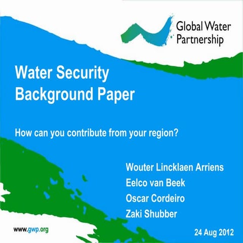 Water security background paper by GWP Technical Committee Members
