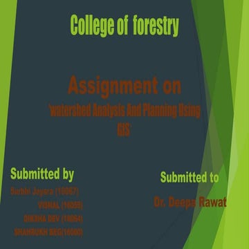 watershed analysis and delineation through GIS