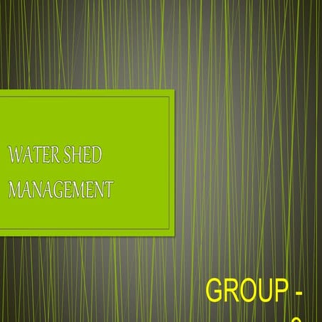 WATERSHED MANAGEMENT