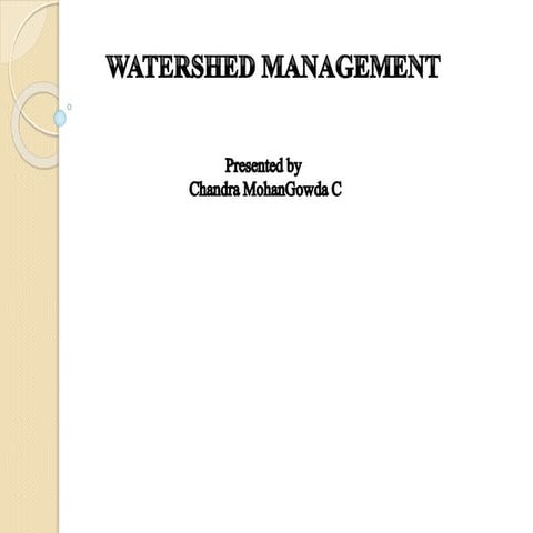 Watershed management