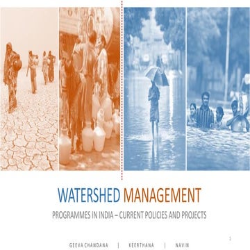 Watershed management Programs and Policies in India