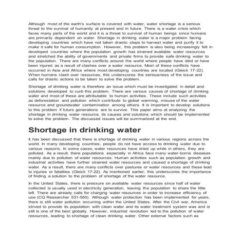 Water shortage.docx