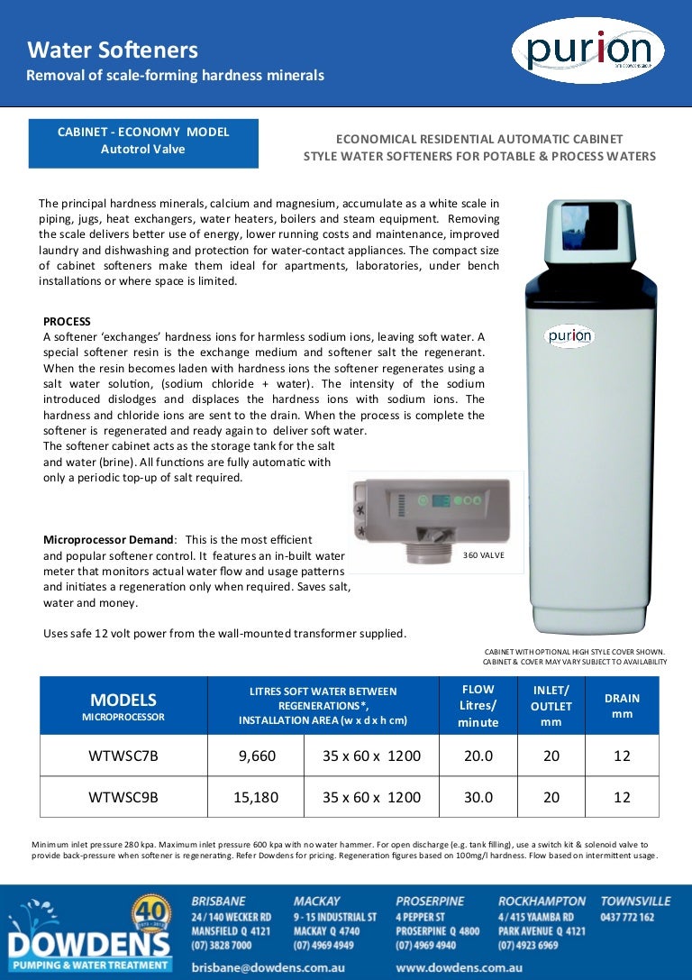 Water softeners all