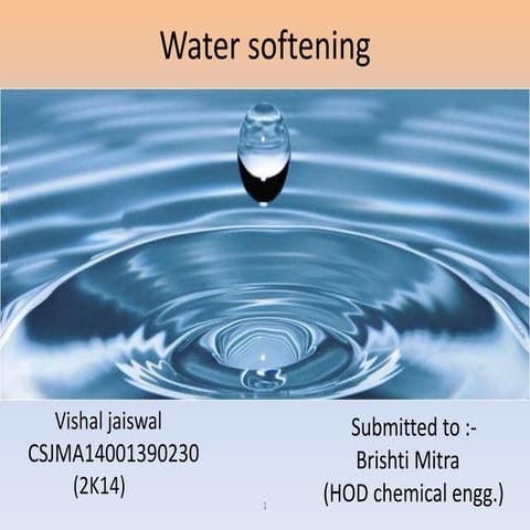 Water softeninig