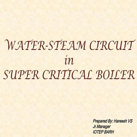 Water steam Circuit in Supercritical Boiler for 660MW Power Plant