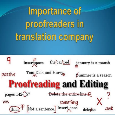 importance of proofreaders in translation company
