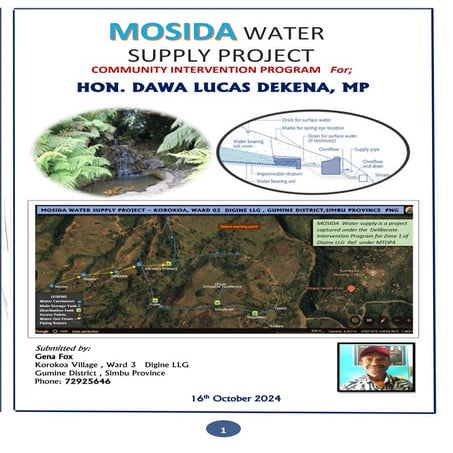 MOSIDA Water Supply Project . Elias Elwai Williams | PDF