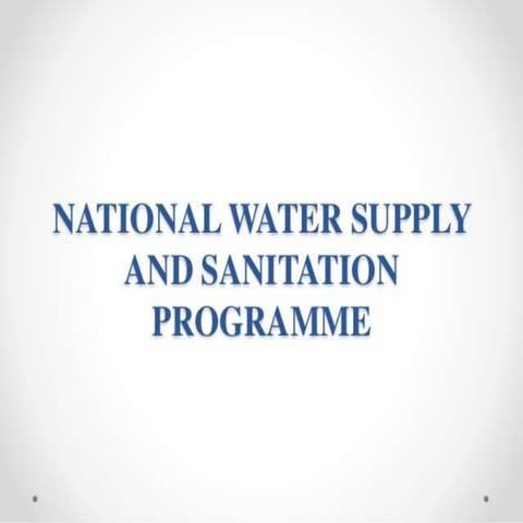 Water supply and sanitation program