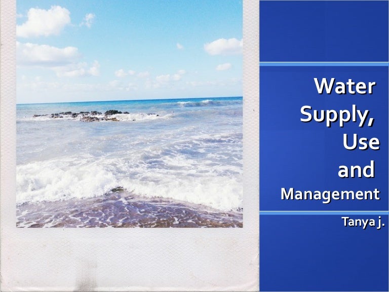 Water supply, use, and management lecture ppt_ch21