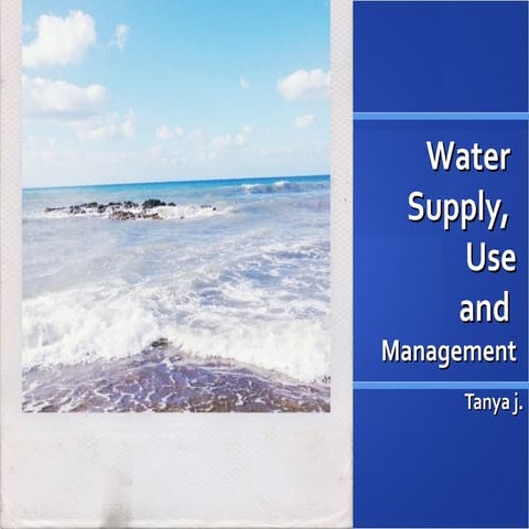 Water supply, use, and management lecture ppt_ch21