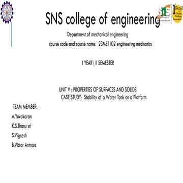 View of Water_Tank Stability engineering mechani | PPTX