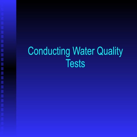 Water testing