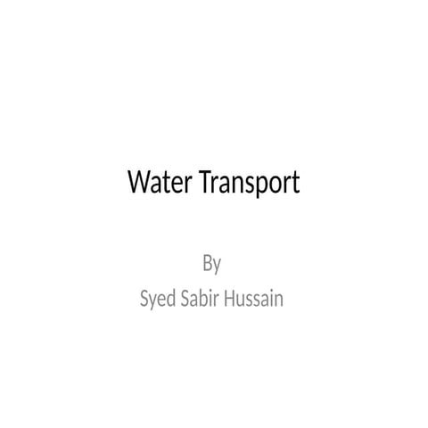 Water Transport of water in the whole.pp