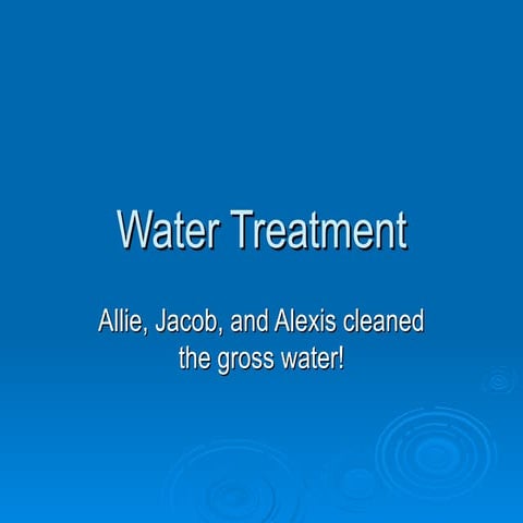 Water  Treatment