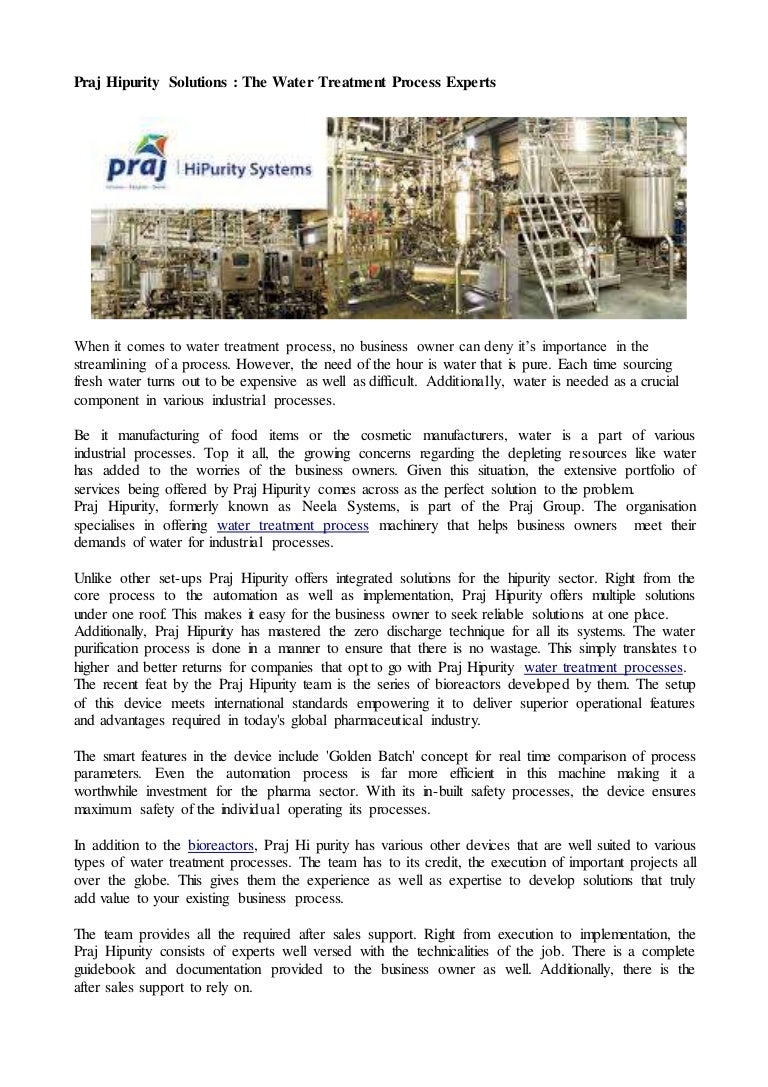 praj water treatment