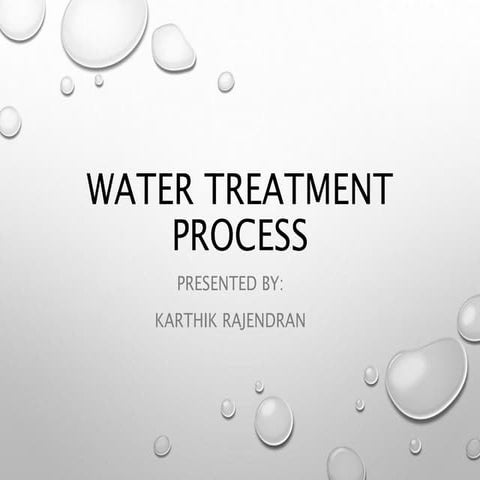 Water treatment process
