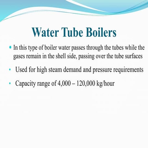 Water tube boiler working and function