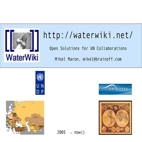 WaterWiki at Web4Dev09