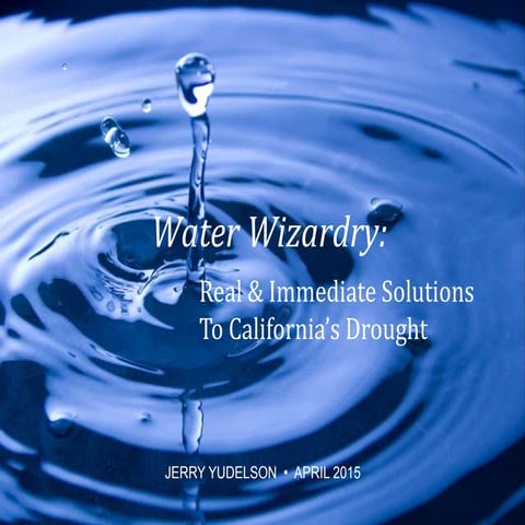Water Wizardry: Real and Immediate Solutions to California's Drought