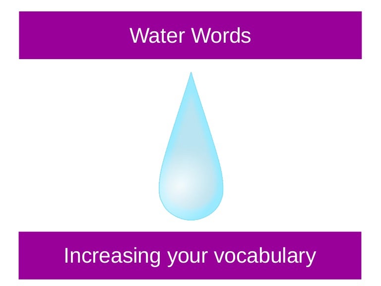 Water words