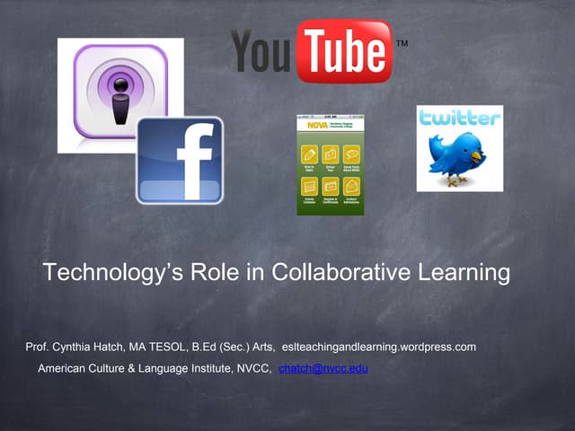 Watesol Spring 2013: Technology's Role in Collaborative Learning