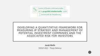 Master thesis defence Jacob Watfa