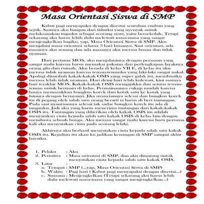 Cerpen Pengalaman Pribadi