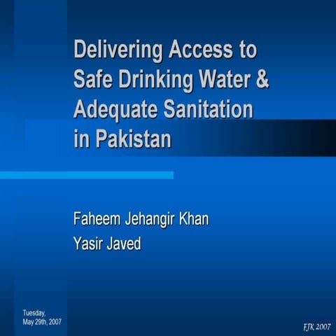 Water and Sanitation Pakistan