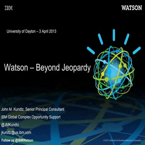 Watson – Beyond Jeopardy 