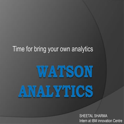 Watson analytics