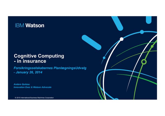 Cognitive computing in Insurance