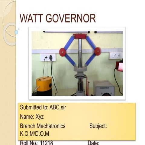 Watt Governor