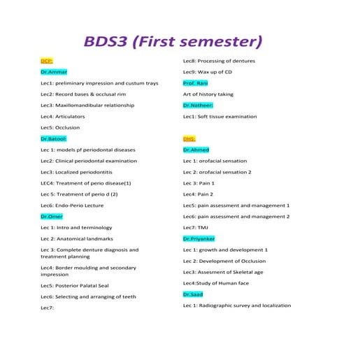 Wat we took so far- uptadated b4 midterms
