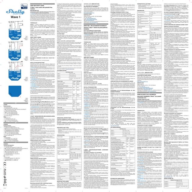 Shelly Qubini Dry Contact Module Z-Wave Manual