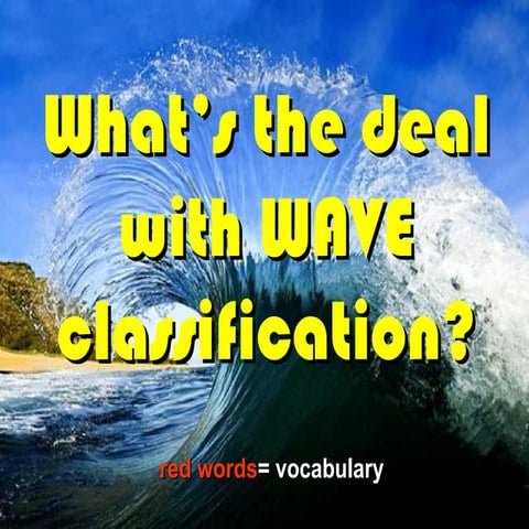Wave classification powerpoint2
