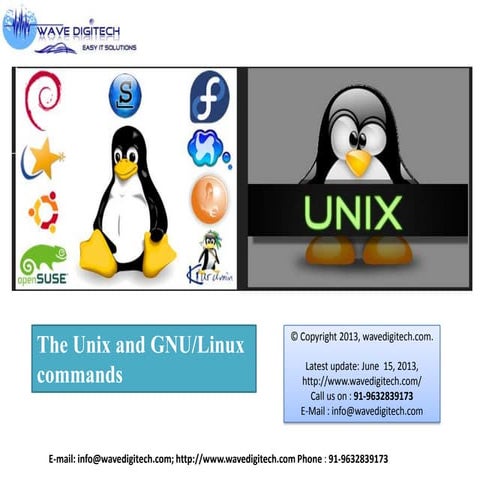 Unix Linux Commands Presentation 2013 | PPTX | Operating Systems ...