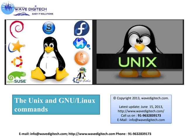 Unix Linux Commands Presentation 2013 | PPTX | Operating Systems ...