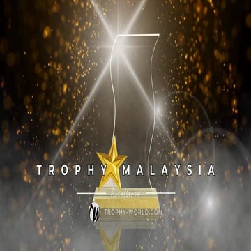 Wave Golden Star Crystal Trophies at Trophy-World Malaysia | Custom ...