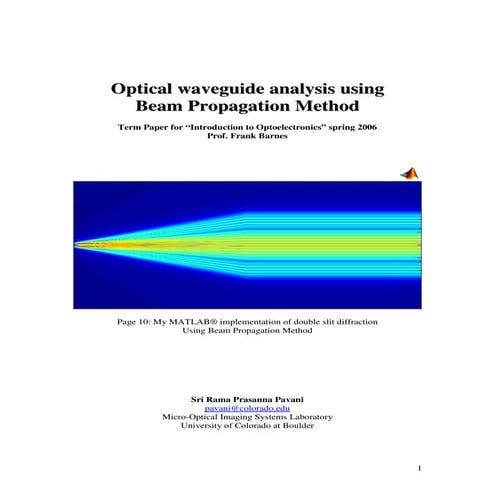 Waveguide beamprop