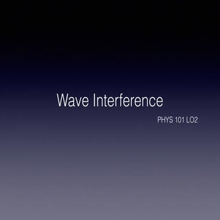 Wave interference