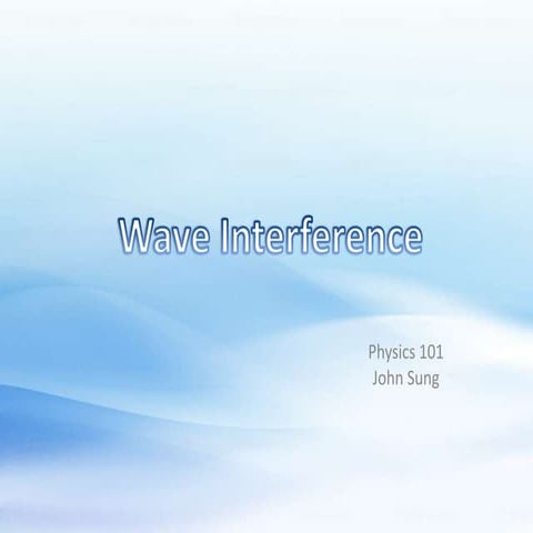 Wave interference learning objective