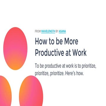 Mastering productivity: how to get more done at work