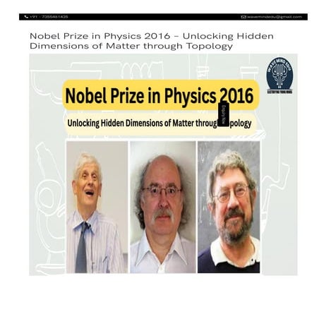 Nobel Prize in Physics 2016 – Unlocking Hidden Dimensions of Matter ...