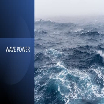Wave power and its  classification